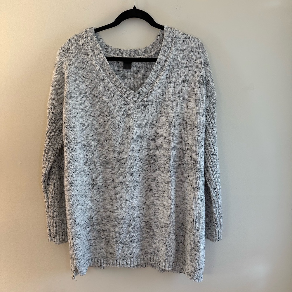 Soft, cozy black and white sweater.  Size 2X.
